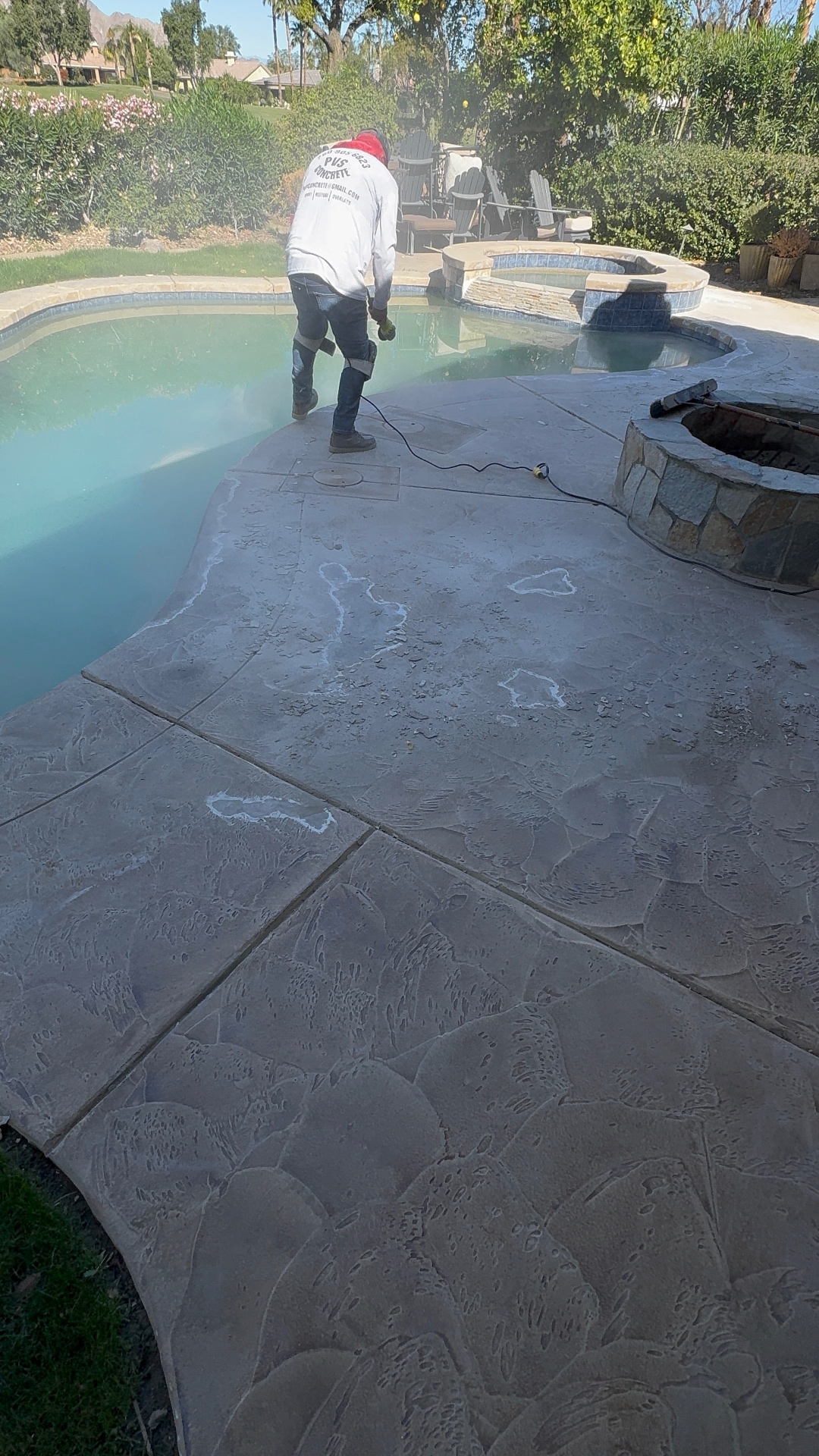 Pool Deck Restoration before